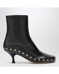 Chloé - Junie Hammered Leather Ankle Boots - Lyst
