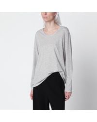 The Row - Fraya Light Mélange Cotton Jersey T-Shirt - Lyst