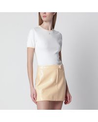 Courreges - Contrast Cotton Crew-Neck T-Shirt - Lyst