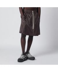 Moncler - Mud-Colored Drawstring Kilt Shorts - Lyst