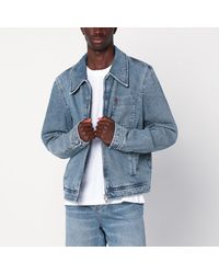 Ami Paris - Denim Zip-Up Ami De Coeur Jacket - Lyst