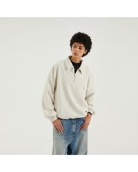 1989 STUDIO - Felpa con zip jp light cream - Lyst