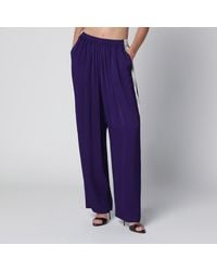 Alaïa - Straight-Leg Viscose Cady Trousers - Lyst