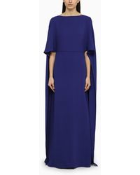 Valentino - Sapphire Silk Long Dress - Lyst