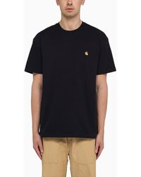 Carhartt - S/s Chase Dark Navy Cotton T-shirt - Lyst