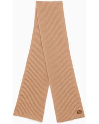 Gucci - Camel-coloured Cashmere Scarf With Logo - Lyst