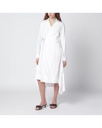 Loewe - Draped Silk Dress - Lyst