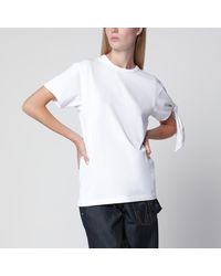 JW Anderson - Knotted-Sleeve Jersey T-Shirt - Lyst