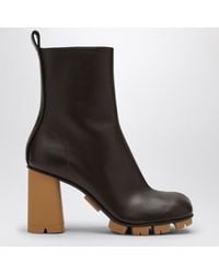 Bottega Veneta - Shore Dark Leather Boot - Lyst