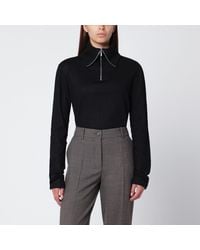 Entire studios - Wool Zip-collar Top - Lyst