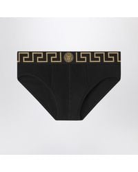 Versace - Briefs With Greca Waistband - Lyst