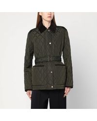 Burberry - Giacca trapuntata scura in nylon - Lyst