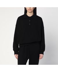 The Row - Polo corzas nera in cotone e cashmere - Lyst