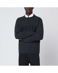 Gucci - Grauer Pullover Aus Wolle Und Kaschmir - Lyst