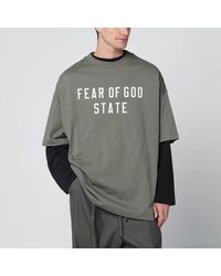 Fear Of God - Moosgrünes 90's Baumwoll-T-Shirt - Lyst