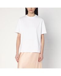 The Row - T-shirt chiara bianca in cotone - Lyst