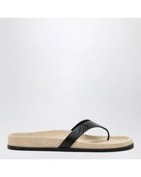 TOTEME - Lizardeffect Leather Flipflops - Lyst