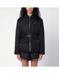 Prada - Re-nylon Jacket With Belt - Lyst