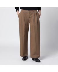 TOTEME - Hazelnut Cotton Trousers - Lyst