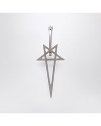 Rick Owens - Palladium-Finished Pentagram Earring - Lyst