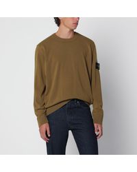 Stone Island - Cactus-Colored Crewneck Sweater - Lyst