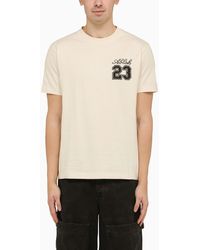 Off-White c/o Virgil Abloh - Off- Slim T-Shirt With Logo 23 - Lyst