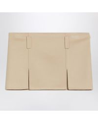 Miu Miu - Soy-Colored Mini Skirt - Lyst