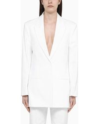 Calvin Klein - Single-breasted Cotton Jacket - Lyst