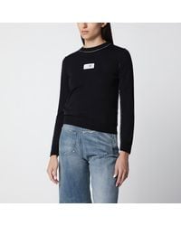 MM6 by Maison Margiela - Wool-Blend Sweater With Contrast Trim - Lyst