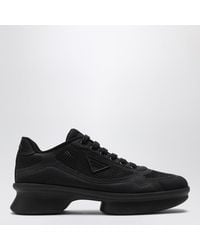 Prada - Logo Plaque Sneakers - Lyst