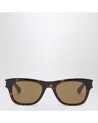 Saint Laurent - Havana Rectangular Sunglasses - Lyst