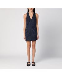 Ganni - Mini Dress With Knot Detail - Lyst