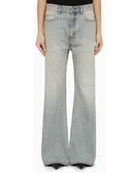 Balenciaga - Jeans a zampa effetto slavato in denim - Lyst