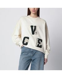 Golden Goose - Crewneck Sweatshirt With Patches - Lyst