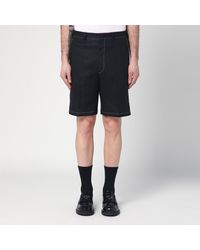 Prada - Linen Bermuda Shorts - Lyst