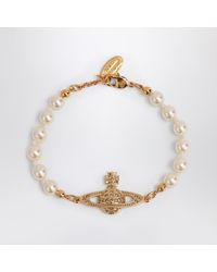 Vivienne Westwood - Mini Bas Relief Pearl Bracelet - Lyst