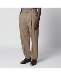 Saint Laurent - High-Waisted Tailored Trousers With Belt - Lyst
