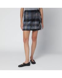 Loewe - Checked Mini Skirt - Lyst