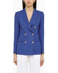 Tagliatore - Linen Double Breasted Jacket - Lyst