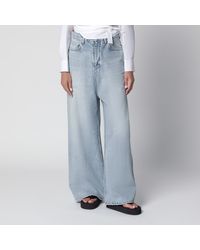 Balenciaga - Wide-Leg Light Cotton Jeans - Lyst