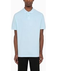 Polo Ralph Lauren - Sky Blue Piqué Polo Shirt With Logo - Lyst
