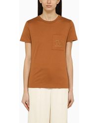Max Mara - Maglietta Del Logo Di Cotone - Lyst