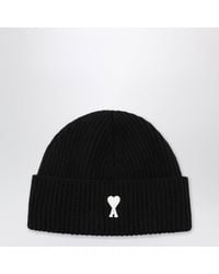 Ami Paris - Ami De Coeur Wool Beanie - Lyst