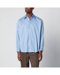 AURALEE - Light Striped Cotton And Silk Shirt - Lyst