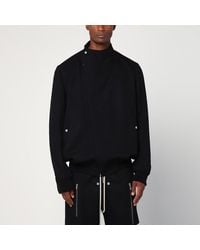 Rick Owens - Giacca con zip nera in lana - Lyst