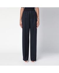 Bottega Veneta - /blue Striped Wool Trousers - Lyst