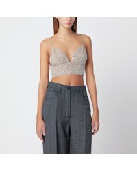 Ami Paris - Cropped Top With Sequins - Lyst