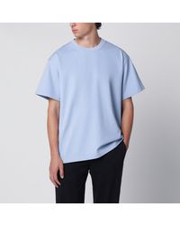 Prada - Hellblaues T-Shirt Aus Baumwolle - Lyst