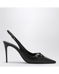 Dolce & Gabbana - Décolleté slingback nera in pelle - Lyst