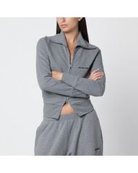 Balenciaga - Cotton Zip-Up Sweatshirt - Lyst